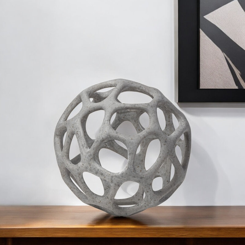 Salizan Petite Metal Hollow Orb Sculpture