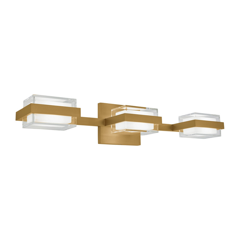 Kamden 3 - Light LED Vanity Light, Natural Brass