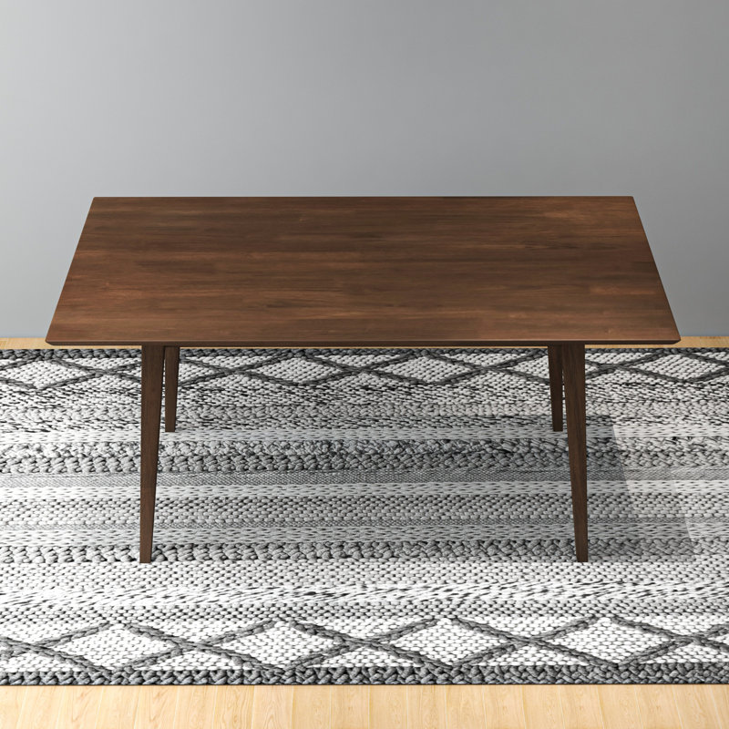Table de salle à manger en bois d'eucalyptus massif Hiers, Noyer, Grand