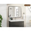 Miroir de salle de bain mural pour salle de bain avec miroir rond et rectangulaire-119044472