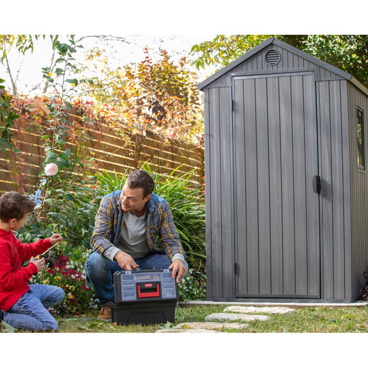 Draai vast Rond en rond idioom Keter Darwin 4x6' Heavy Duty Outdoor Shed for Garden Accessories and Tools,  Gray & Reviews | Wayfair