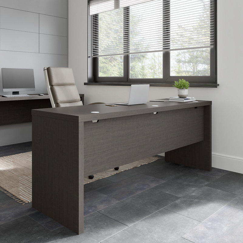 Echo Desk, Charcoal Maple, 30" H x 72" W x 23.54" D