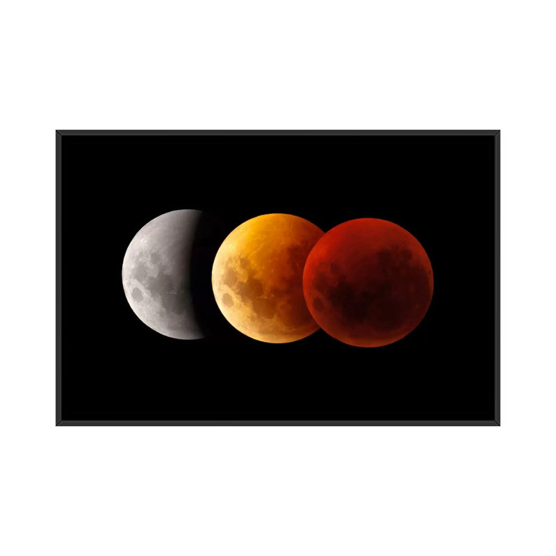 «Composite Image Of Lunar Eclipse II» par Philip Hart, impression sur toile tendue, H 18 po x l 26 po x P 1,5 po