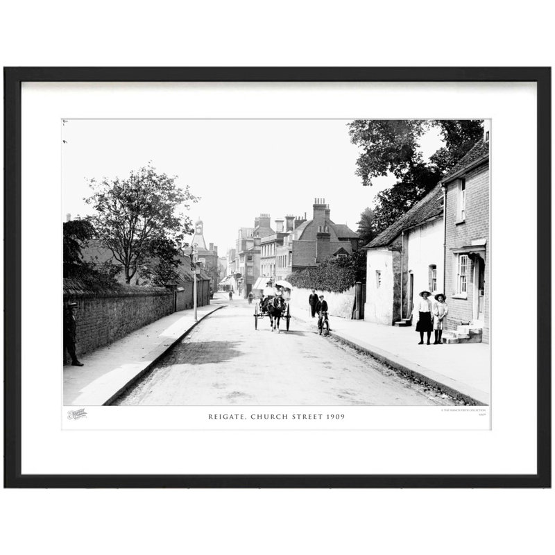 Reigate, Church Street 1909 by Francis Frith - Single Picture Frame Print, 60cm H x 80cm W x 2.3cm D