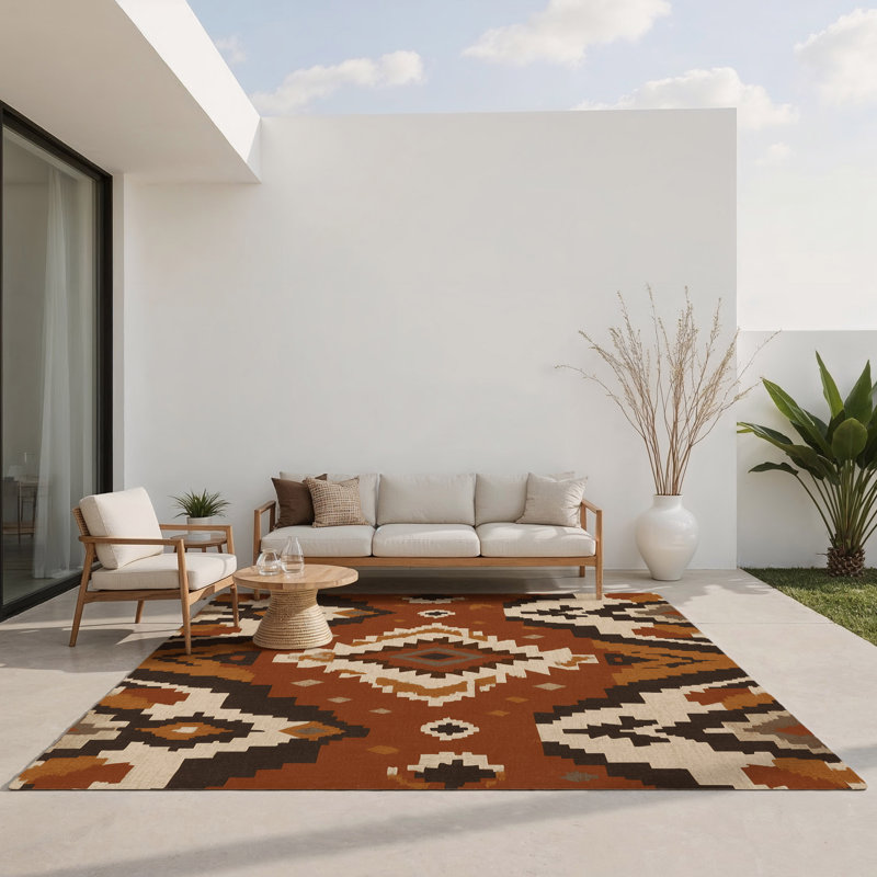 Tapis intérieur et extérieur Adobe Maze, Rectangle 4pi x 6 pi