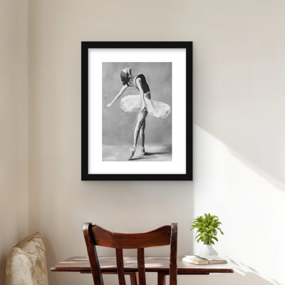 Classic ballet dancer - Framed matted print for home decor