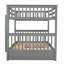 Bunk Bed In Grey - Two Storage Drawers And Easy Climbing Ladders With & Practical Design-449075400