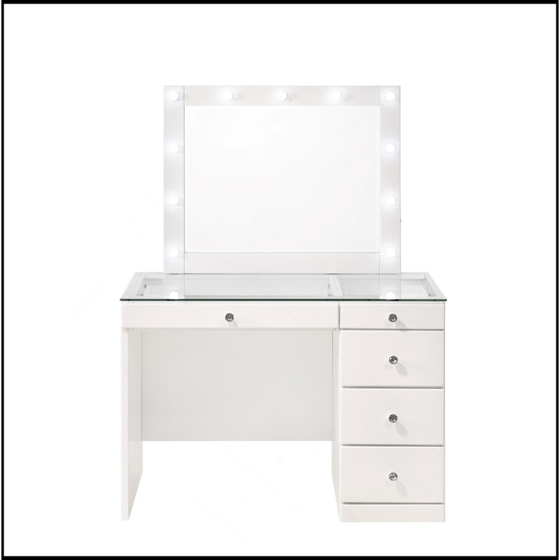 Meuble-lavabo 1 pièce 1 pièce Glam, Blanc