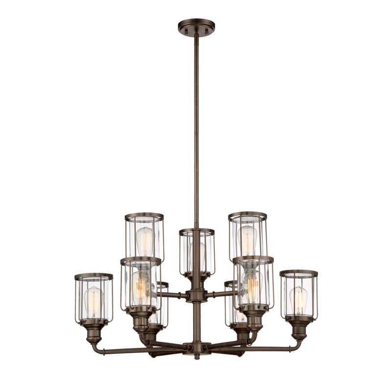 Adriana 9 - Light Dimmable Tiered Chandelier