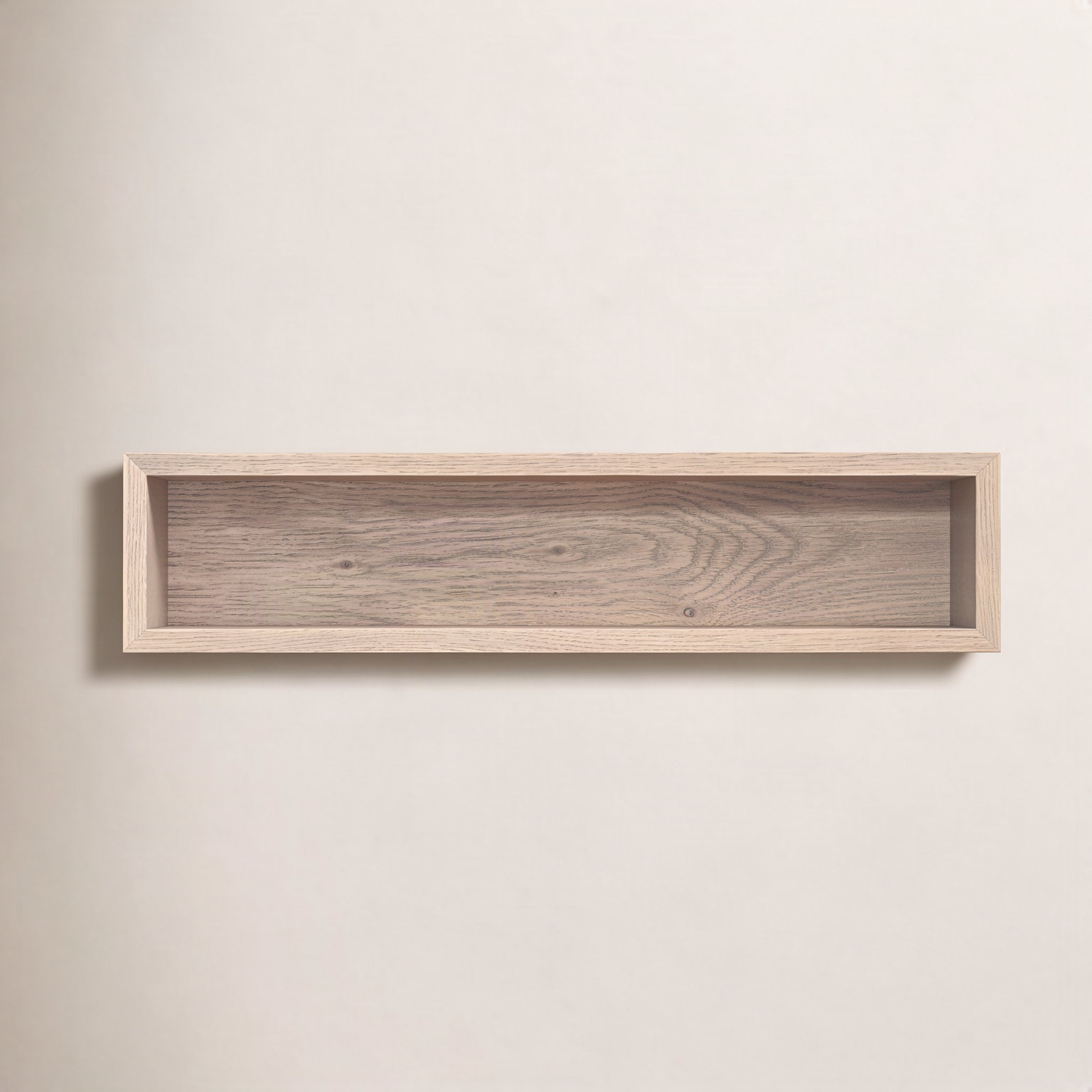 Wall-Mounted Bathroom Shelves, Pecan Oak