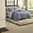 Premium 7-piece Bedding Set, Polyester Fabric, Woven Striped Design, Perfect For King Size Beds
