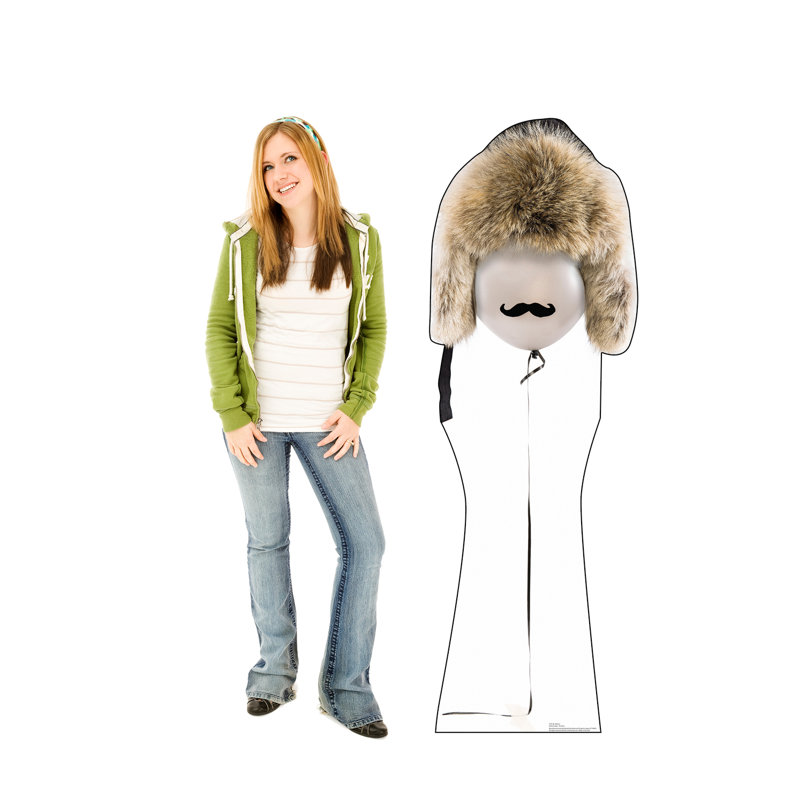 63'' Mr. Balloon Cardboard Cutout with Fur Hat