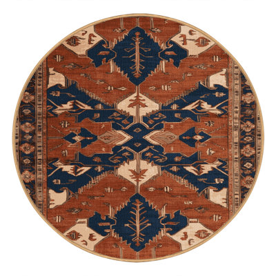 Machine Washable Persian Brown Area Rug