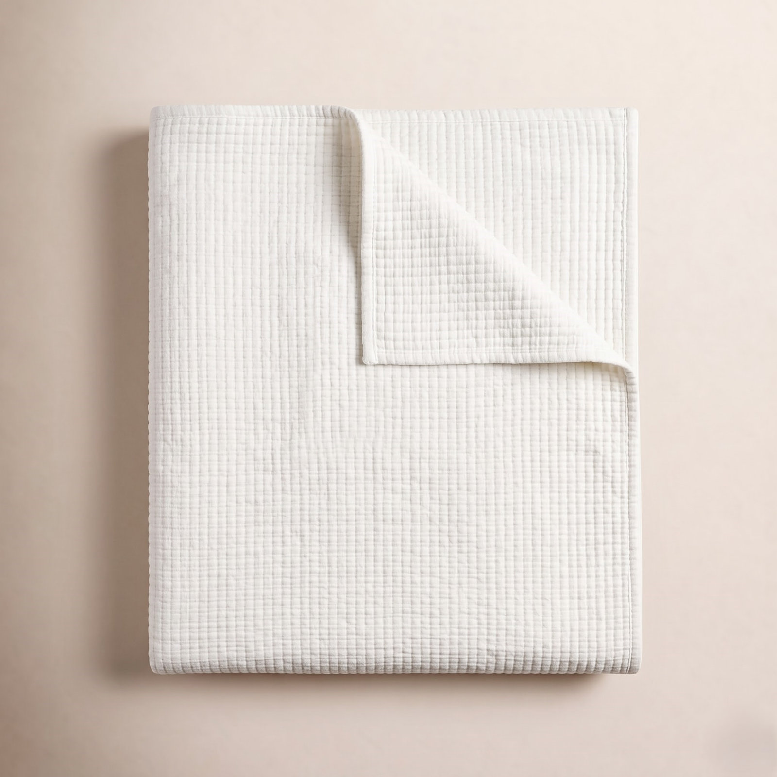 Maybell Cotton Throw Blanket, White, King