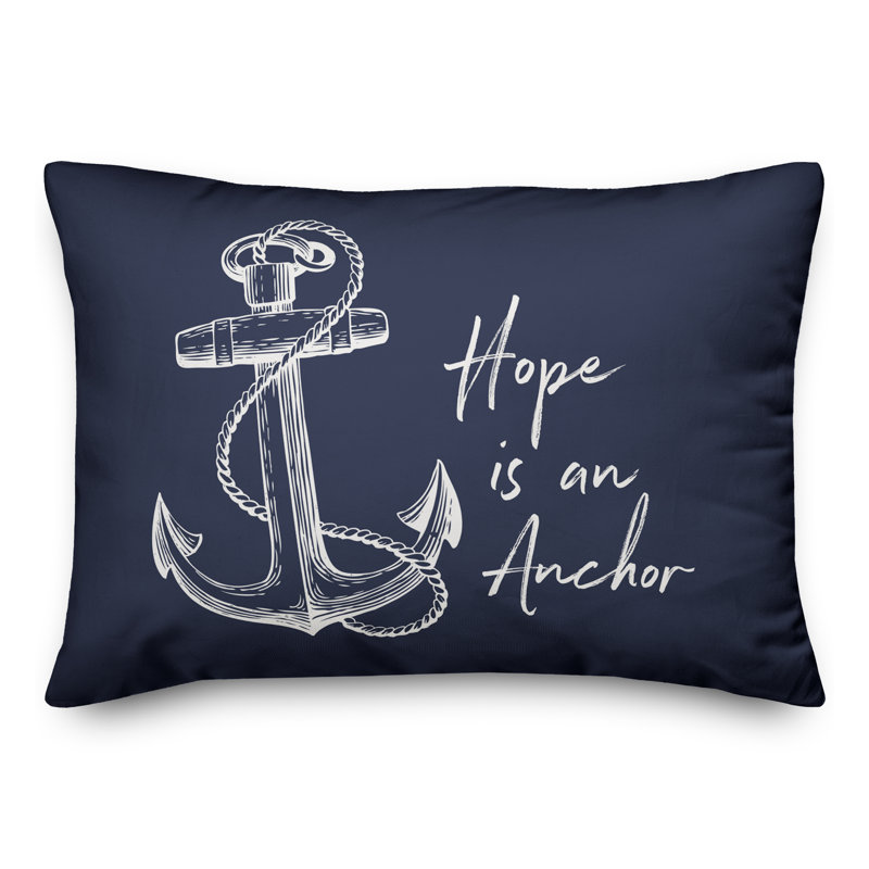  Housse et insert de coussin rectangulaire d'extérieur Hope Anchor