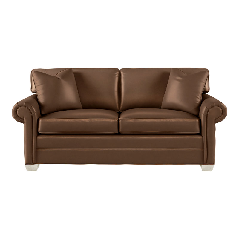 Main 77" Street Mid Sofa, Navajo, Gatsby Brown Sugar Genuine Leather