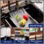 DeerValley 750mm x 460mm W Single Bowl Stainless Steel Kitchen Sink with 2 Faucet Holes