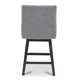 Neri Upholstered Swivel Counter Stool (Set of 3)