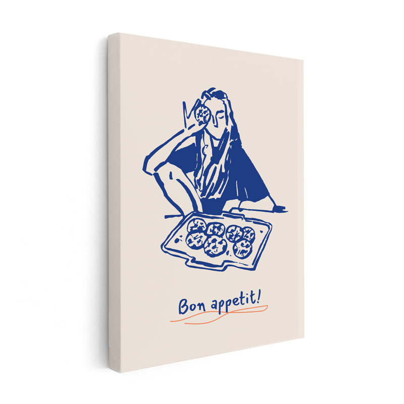 Bon Appetit No3, Unframed, Canvas, 08"H x 10"W