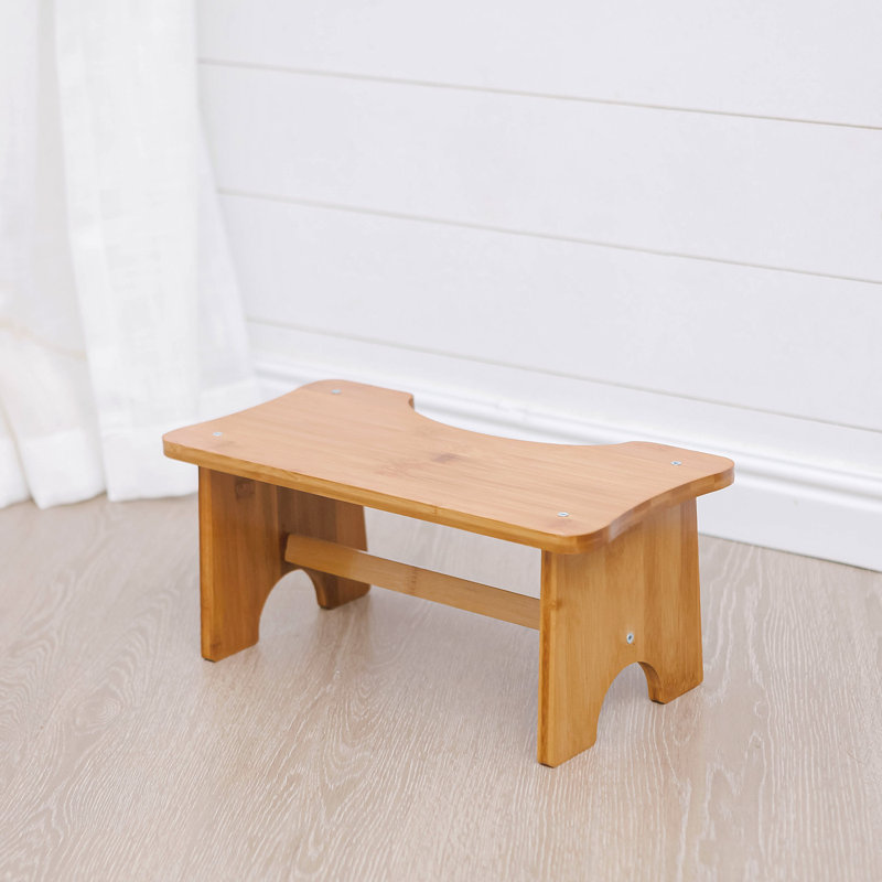 Escabeau léger en bois 6,69 po, Brun