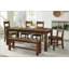 Finition brunie classique en bois d'hévéa avec banc de conception classique transitionnelle 1pc