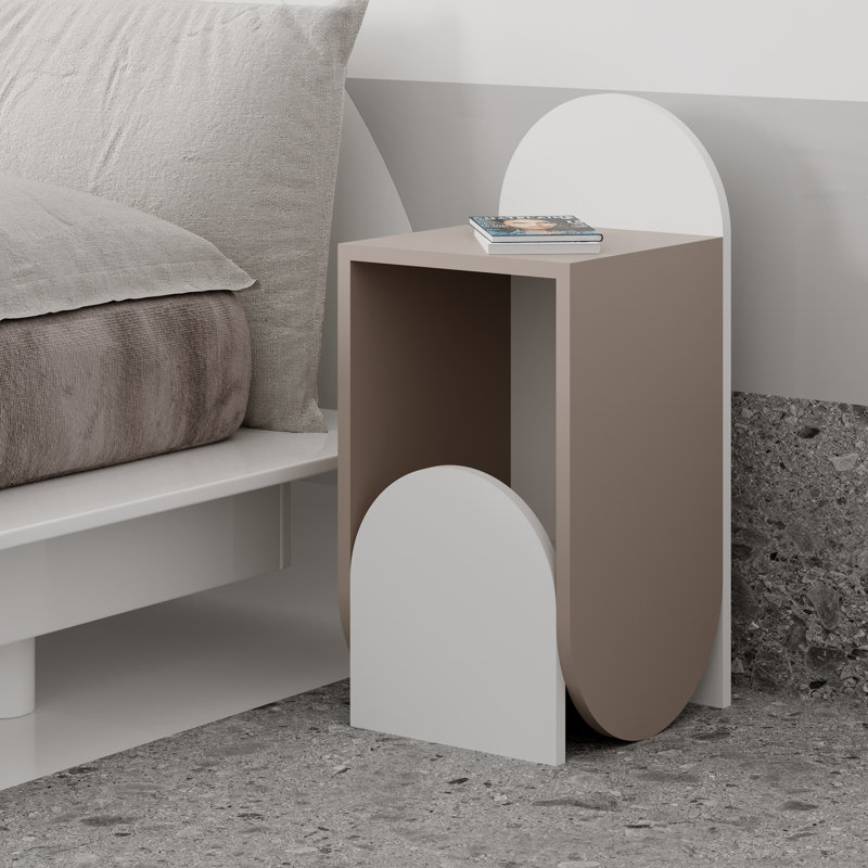 Table de chevet Chaniyah, Gris clair
