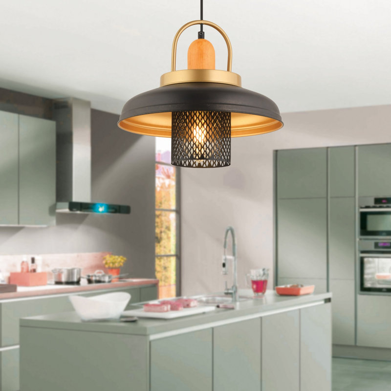 Lustre réglable élégant, structure en métal noir, 12,6 po x 10,6 po | Hauteur: 12,6 à 51,6 pouces | 1 x douille E27 (40 W maximum) | Parfait pour la salle à manger et les espaces de vie, design élégant et moderne, classé IP20