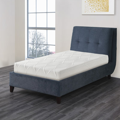10-inch Twin Size Bed Mattress Gel-Infused Memory Foam Mattress, Firm, White, Mattress in a Box