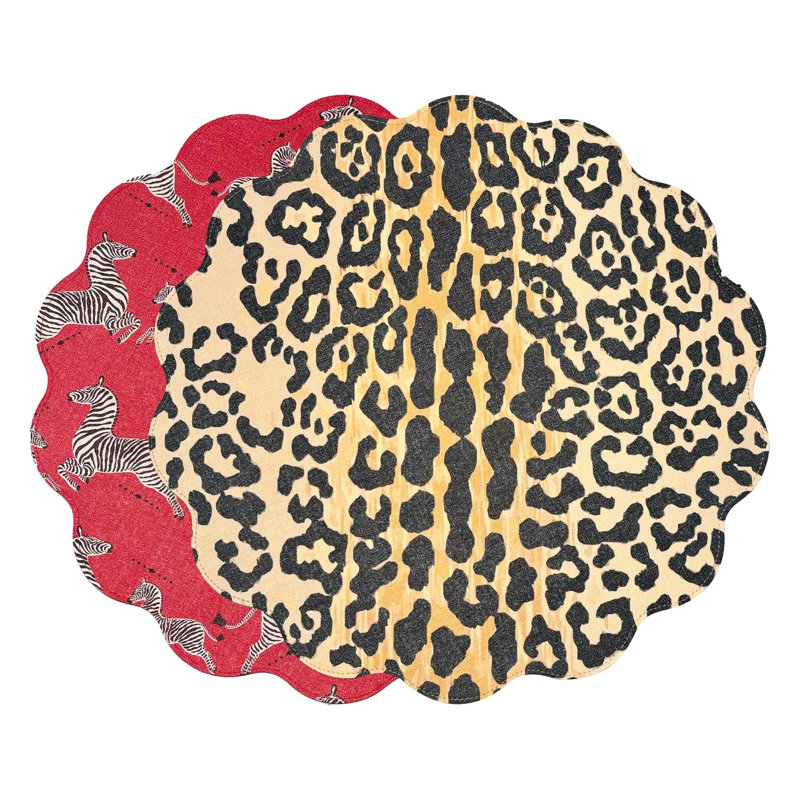 Vida Round Placemats, Animal Print