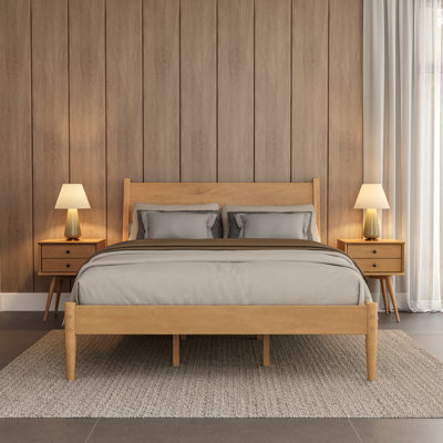 Ashlie Wood Platform Bed