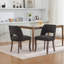 Ensemble de 2 chaises de salle à manger en bois, chaise de salle à manger rembourrée en tissu moderne, chaise de ferme pour salle à manger-715645618