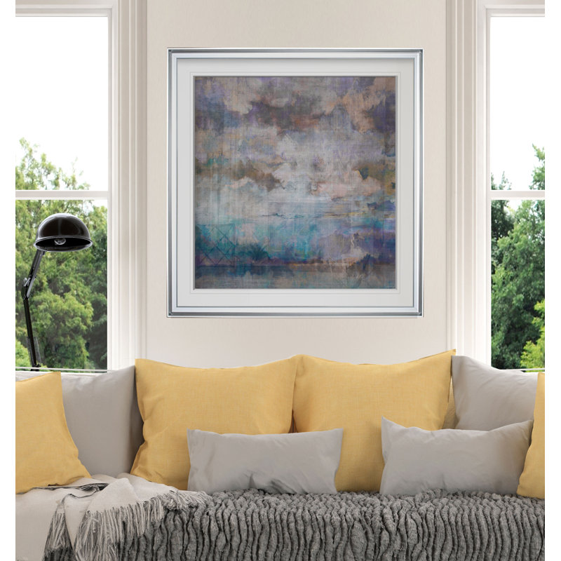Cascadia II - Painting, 23" H x 23" W x 1.5" D, Silver Framed