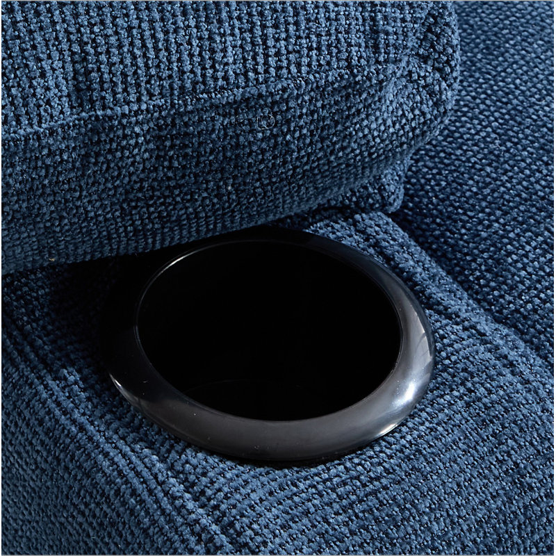 Fauteuil inclinable avec chauffage et vibration, Bleu