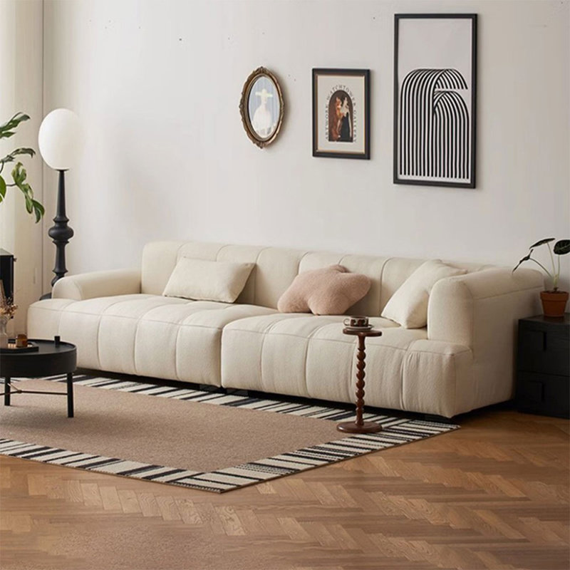 Canapé modulaire en velours beige