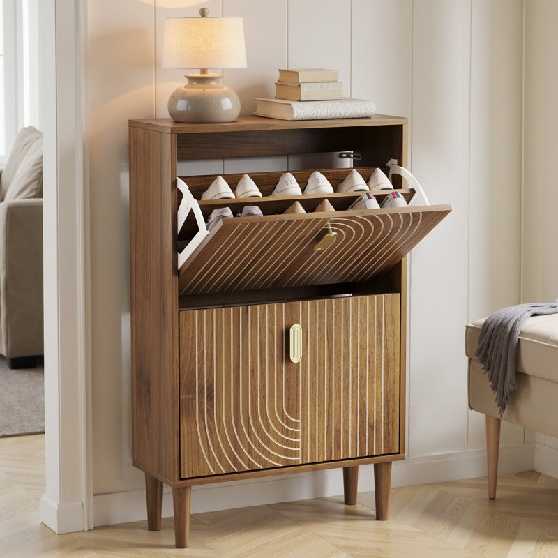 20 Pair Shoe Storage Cabinet, 95.76cm H x 59.94cm W x 23.88cm D