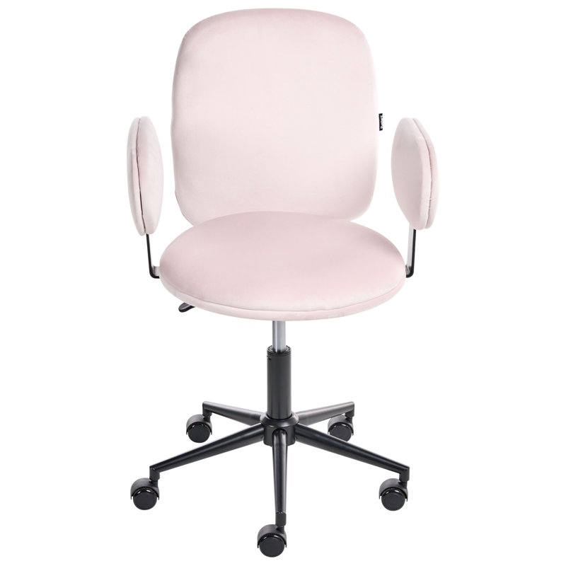 Office Chair, Pastel Pink, Velvet
