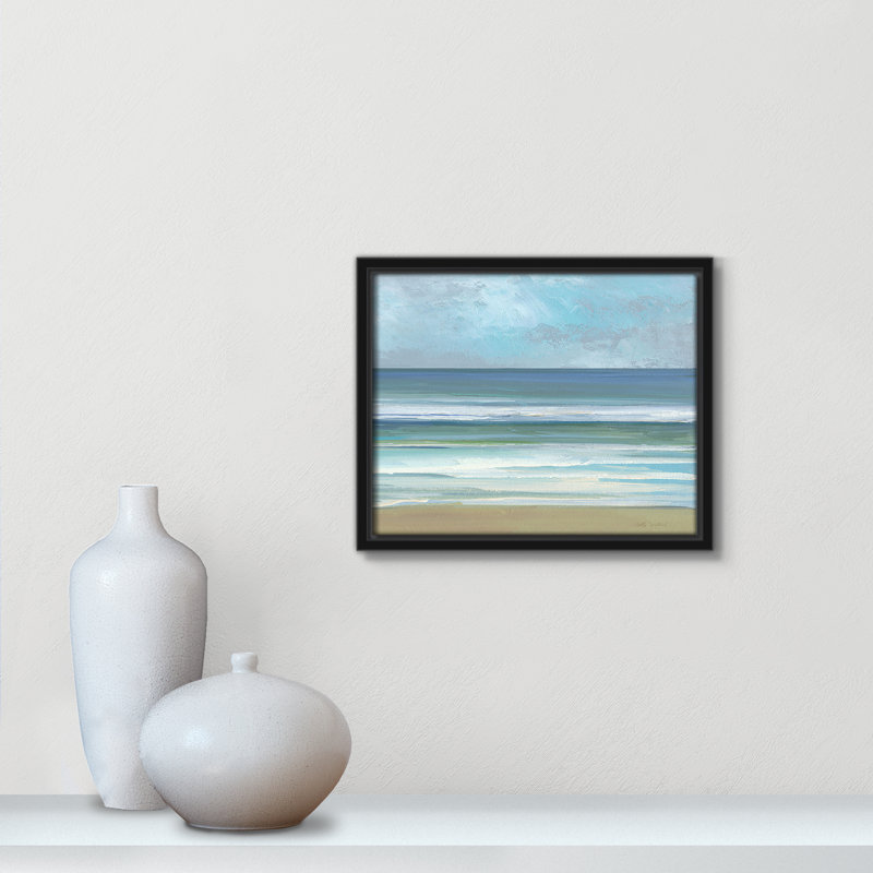 «Gentle Waves II» par Sally Swatland, Noir, H 9,5 po x l 11,5 po