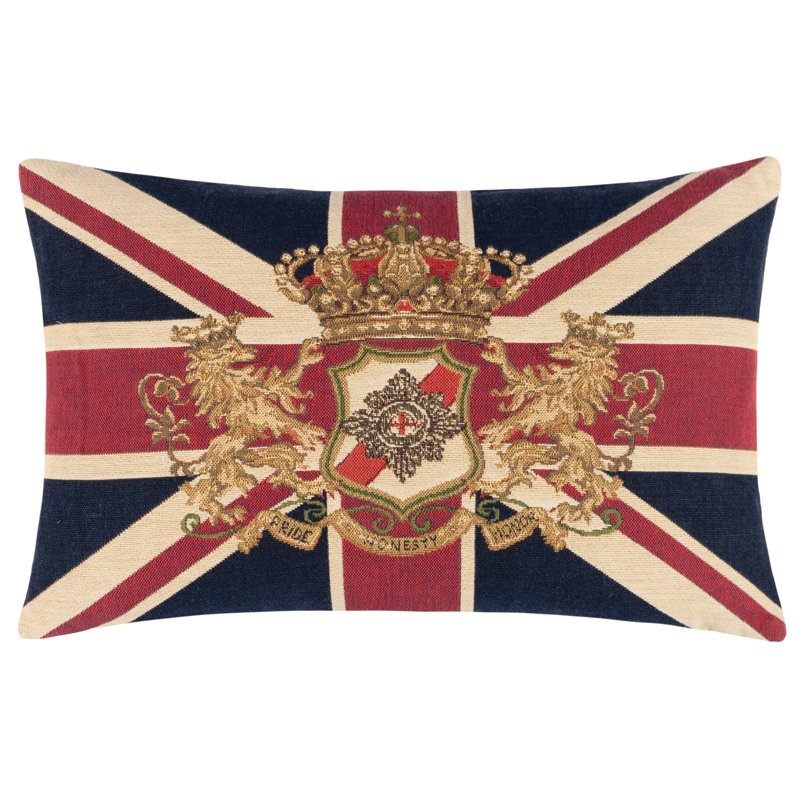 Union Jack Lion Rectangular Lumbar Cushion