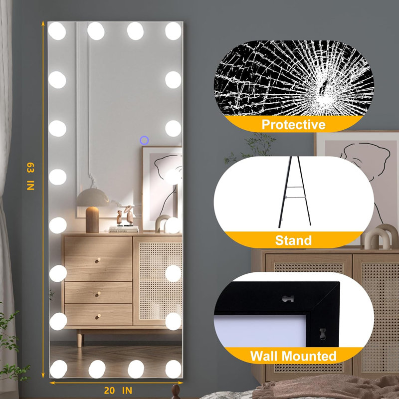 Metal Rectangle Mirror, 63" x 20"