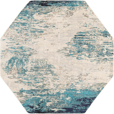 Tapis abstrait en ivoire
