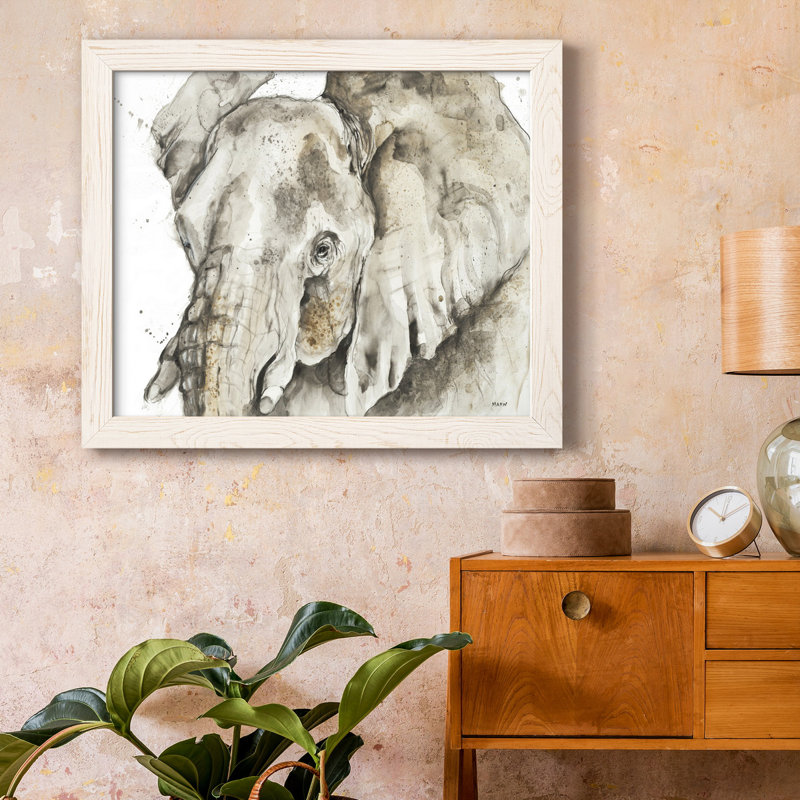 Savannah III - Reproduction d'art sur papier encadrée, H 24 po x l 18 po x P 1,5 po, Papier avec cadre blanc, Blanc