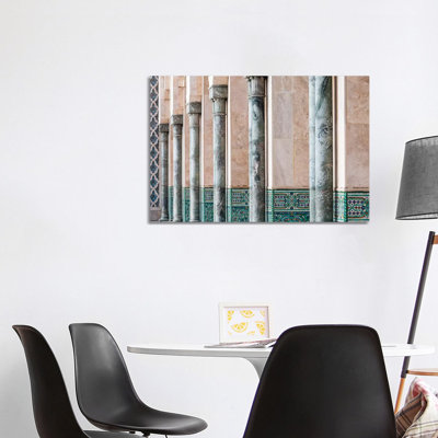 Africa, Morocco, Casablanca. Close-Up of Mosque Exterior. 1 Piece Wrapped Canvas Wall Art