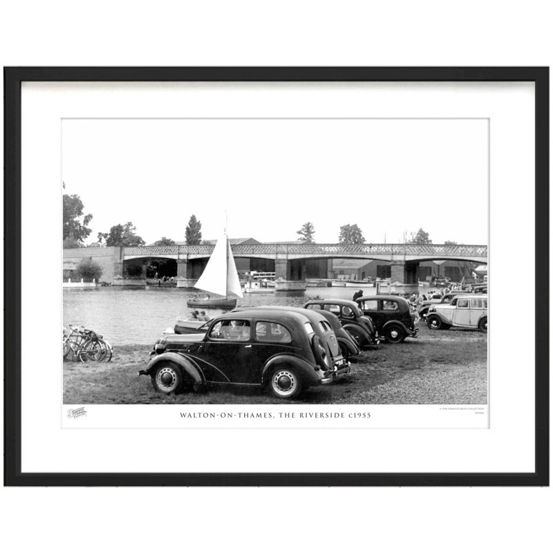Walton On Thames, The Riverside C1955 by Francis Frith - Single Picture Frame Print, 45cm H x 60cm W x 2.3cm D