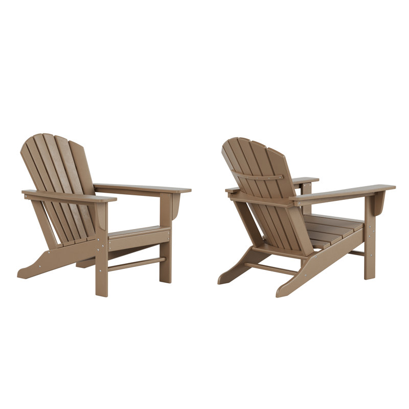 Chaise Adirondack en plastique Geoff, Bois patiné