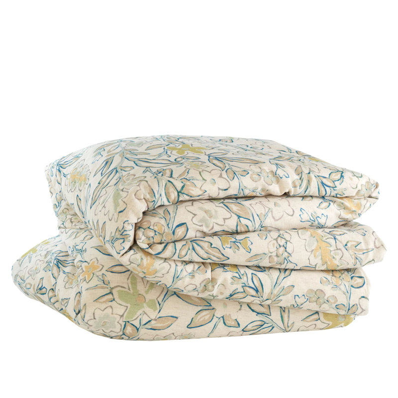Macie Green Duvet Cover, King Duvet Cover