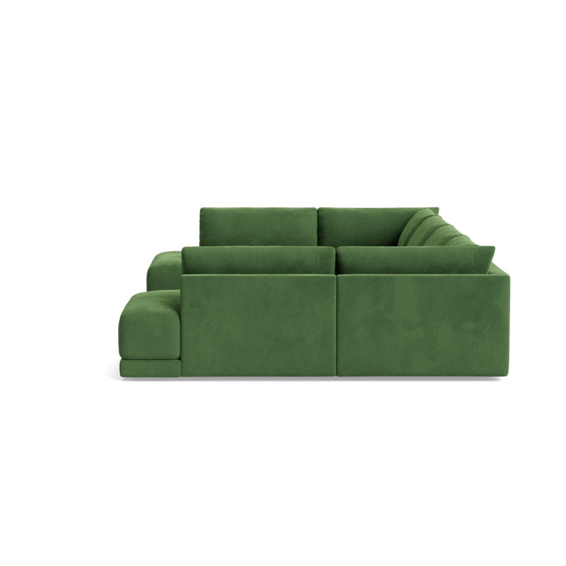 Eva Sectional, Performance Velvet - Ivy