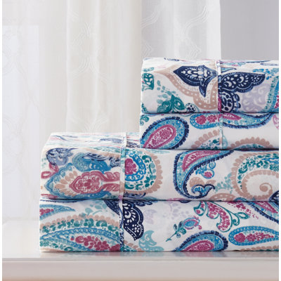 Microfiber Paisley Sheet Set