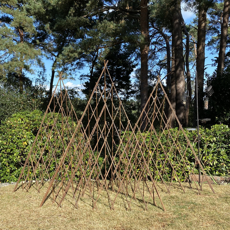 Ambernique Wood Expanding Trellis, 150"H x 45" W x 45" D