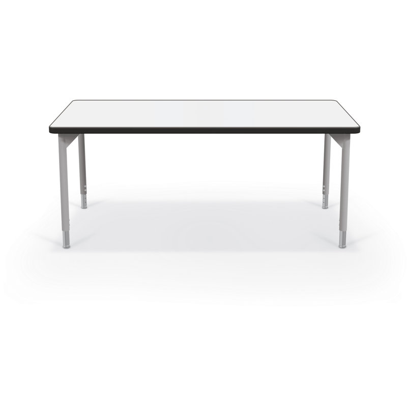 Hierarchy Activity Table Porcelain Steel Whiteboard 6030 Rectangle Top, Platinum