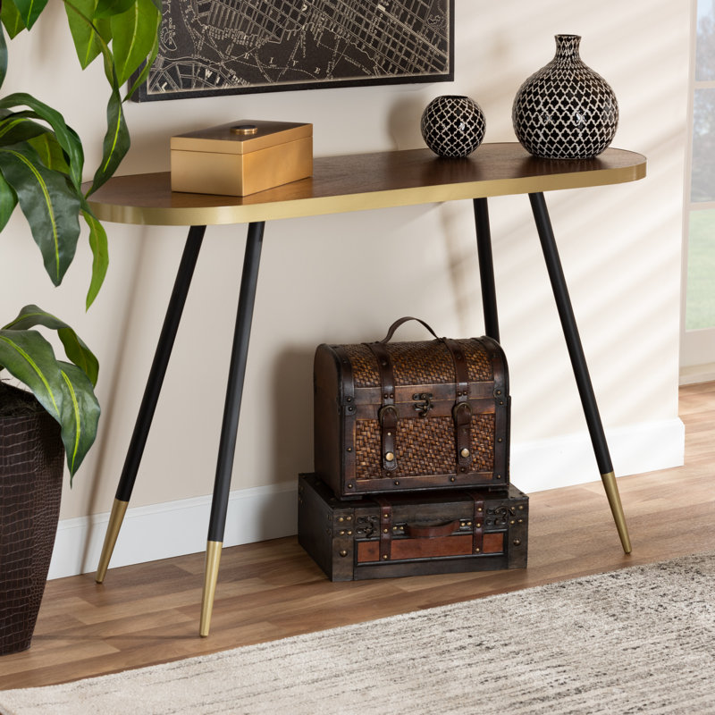 119cm Console Table, Walnut Brown
